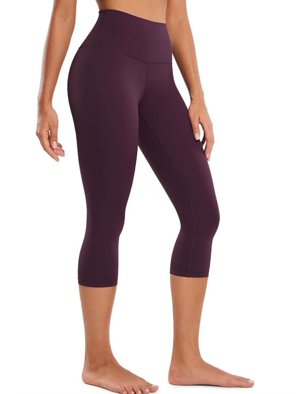 CRZ YOGA High Waist Capri Crop Leggings Lilac Pink
